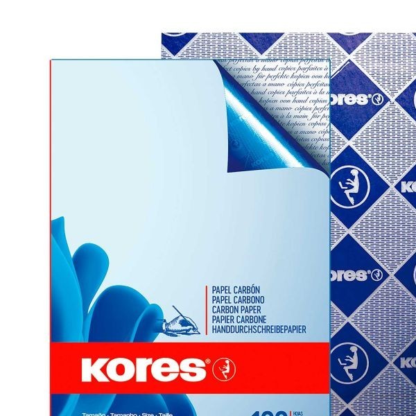 PAPEL CARBON CTA. KORES C100H. AZUL E.10 C.50